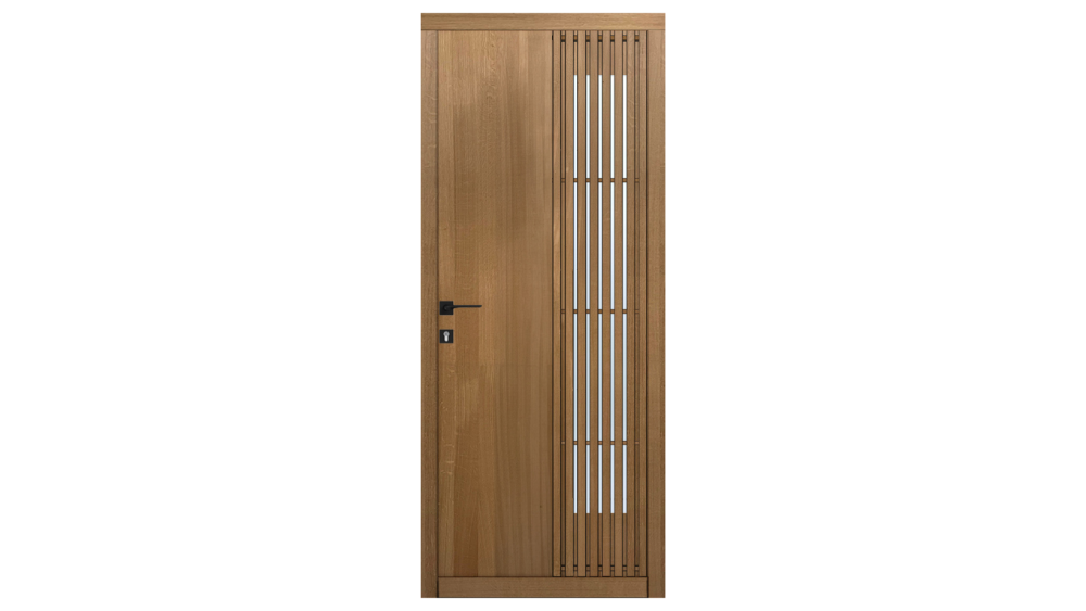 Porte d'entrée ouvrant monobloc bois modèle Luma A